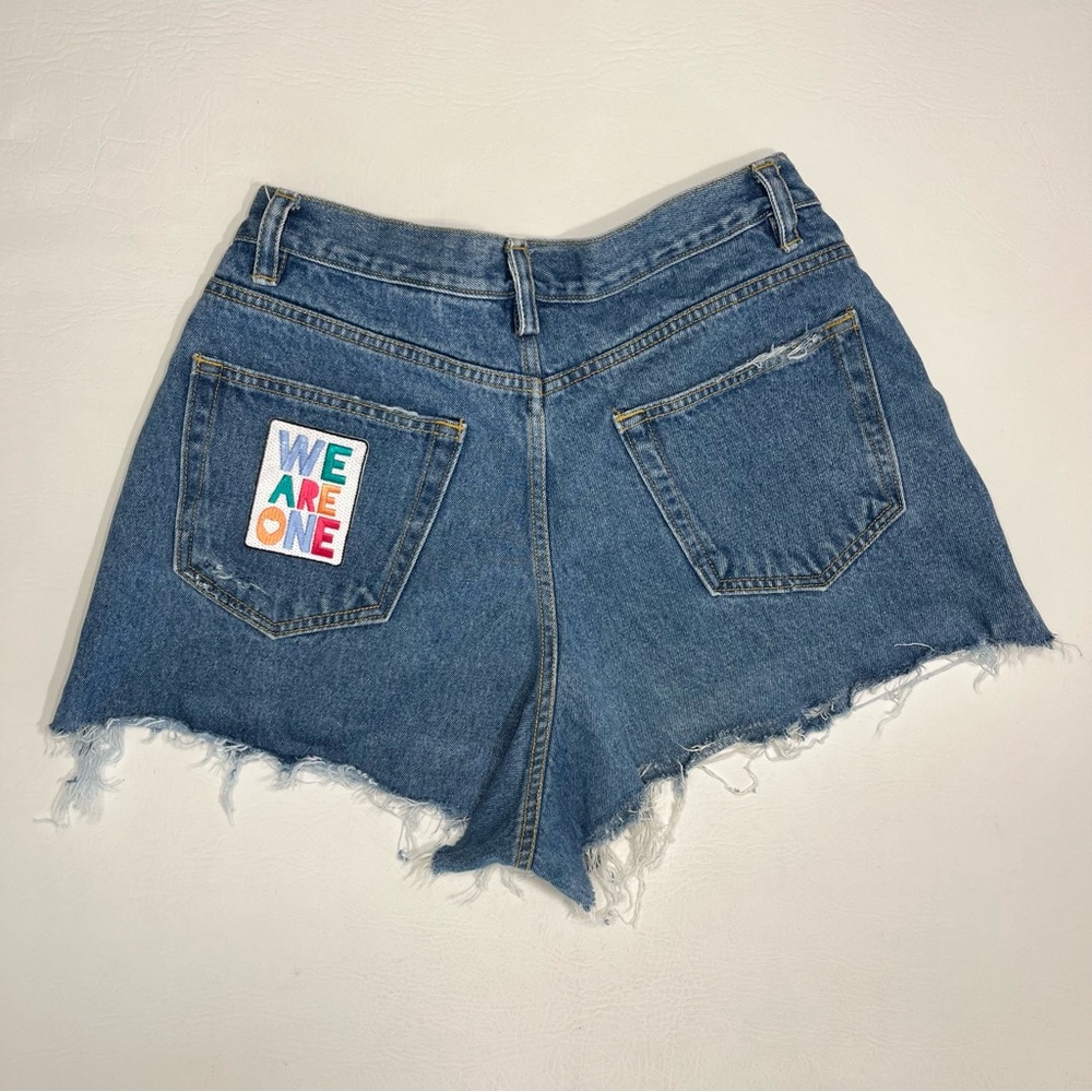 Vintage Custom Distressed Jean Shorts Size 12 - Picture 6 of 12